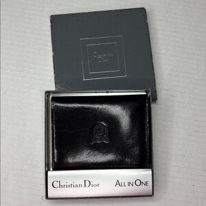 Vintage Christian Dior Black Wallet, New